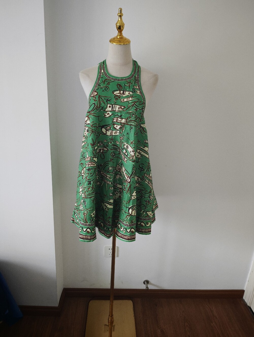 ALEMAIS Fish Sticks Linen Swing Dress - Picture 8 of 13